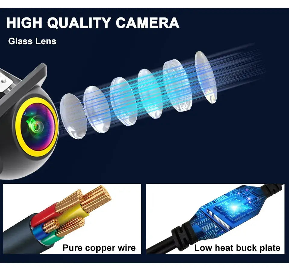 4K Golden 2053 NTSC 1080P Android Car Rear View Camera Universal Backup Parking Camera Night Vision Waterproof AHD Color Image by InterCyprus Trading Ltd