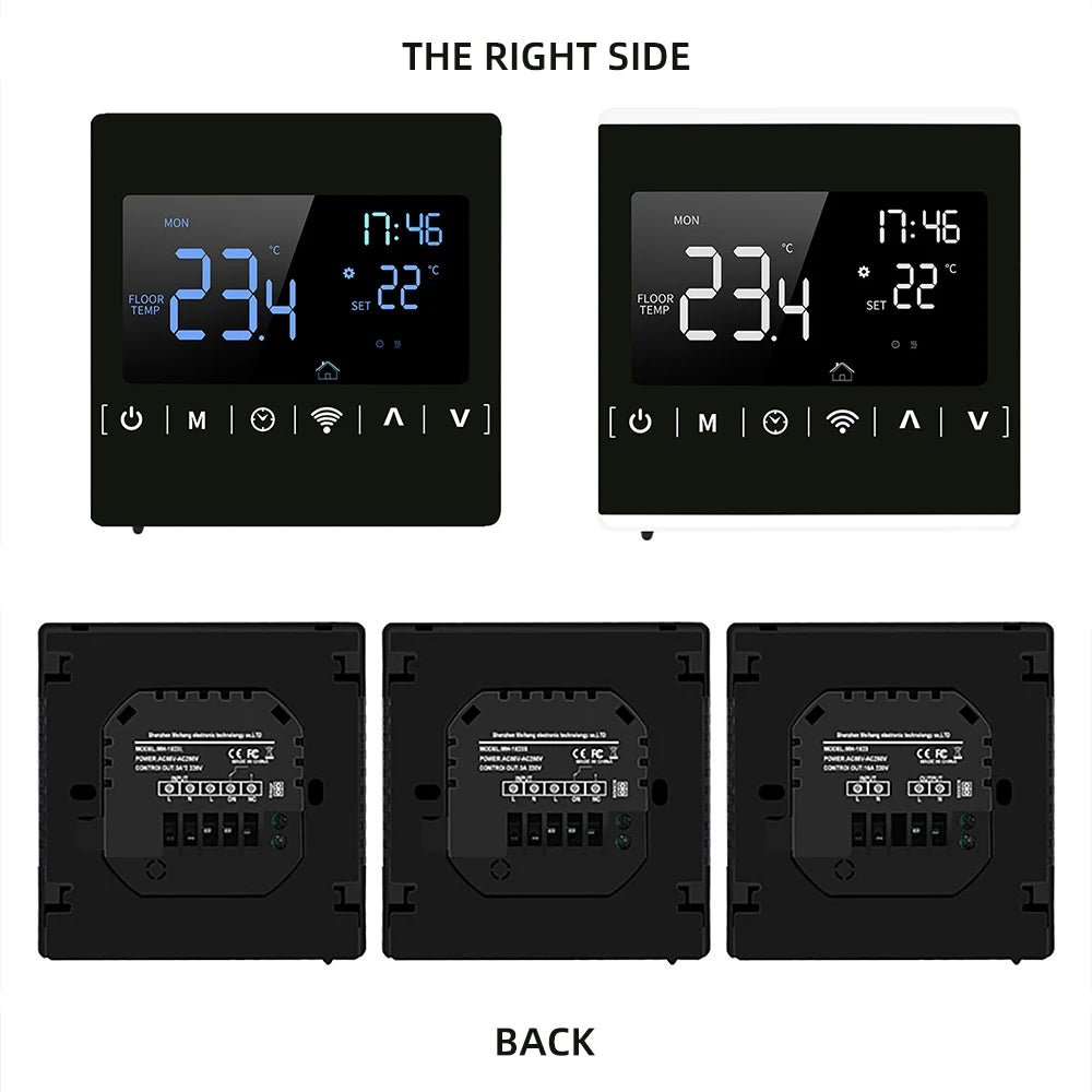 Wireless Heating Controller Smart WiFi Home Floor Heating Controller LED Touch Screen Digital ...