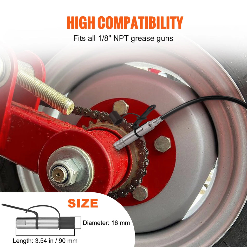 2Pack Fettpistolskopplingar 10000 PSI Låsande Snabbkoppling Bil