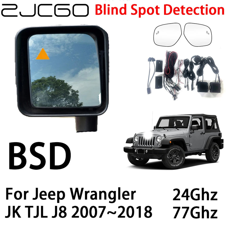 Blind Spot Radar Warning System for Jeep Wrangler JK TJL J8 2007-2018 with Dual MmWave Sensors