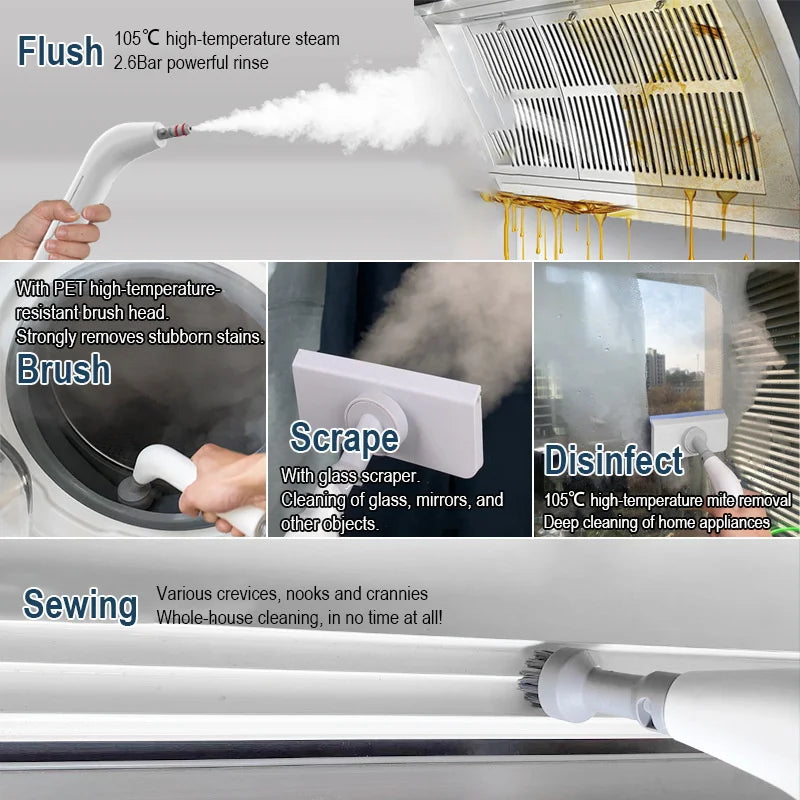 1200W Przenośny Ręczny Odkurzacz Parowy do Mebli i Samochodów