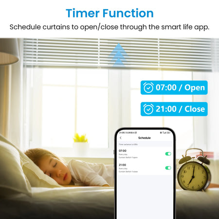 LoraTap Smart Roller Shutter Switch with Voice Control for Automatic Curtains