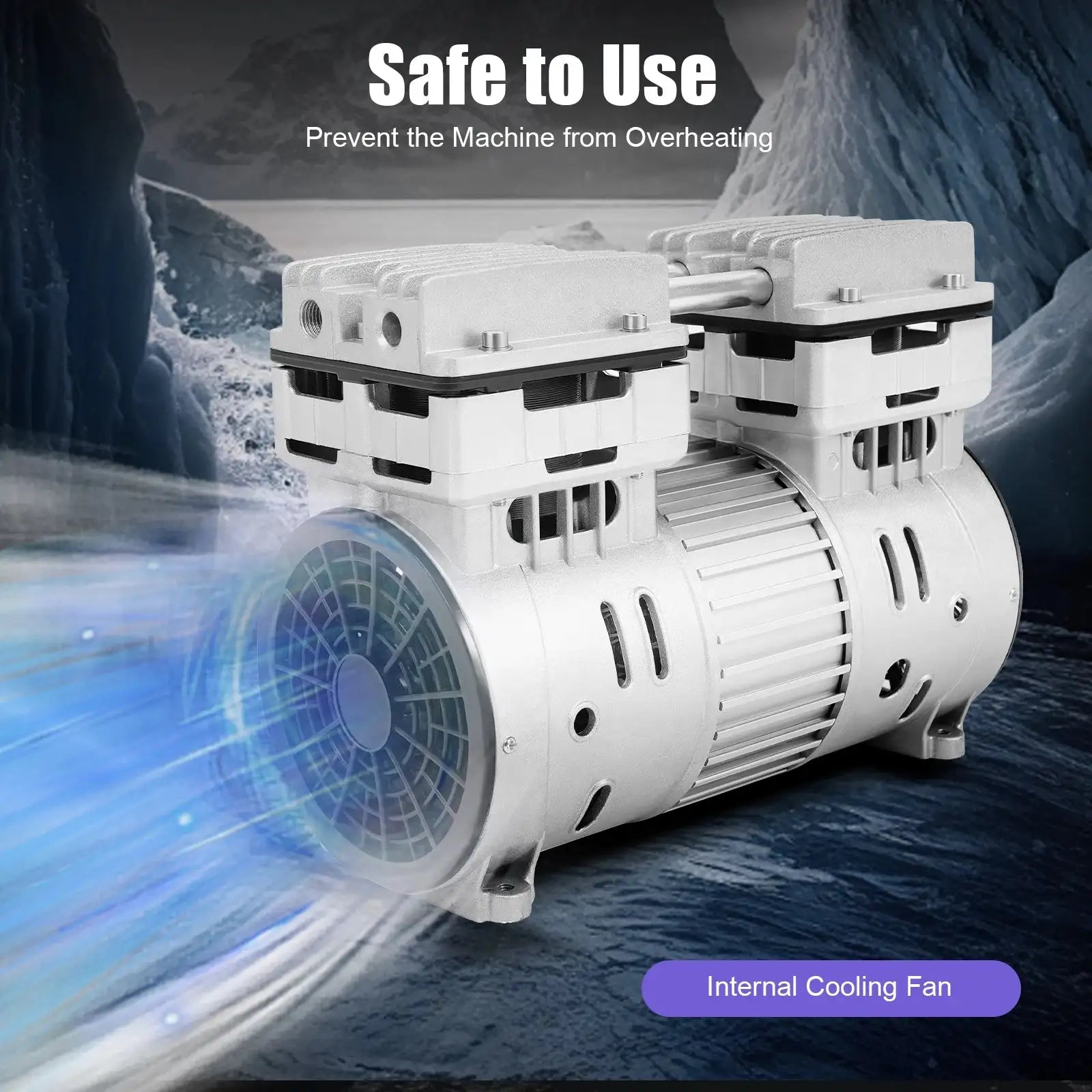 750W Oil-Free Air Compressor &ndash; Ultra-Quiet Operation