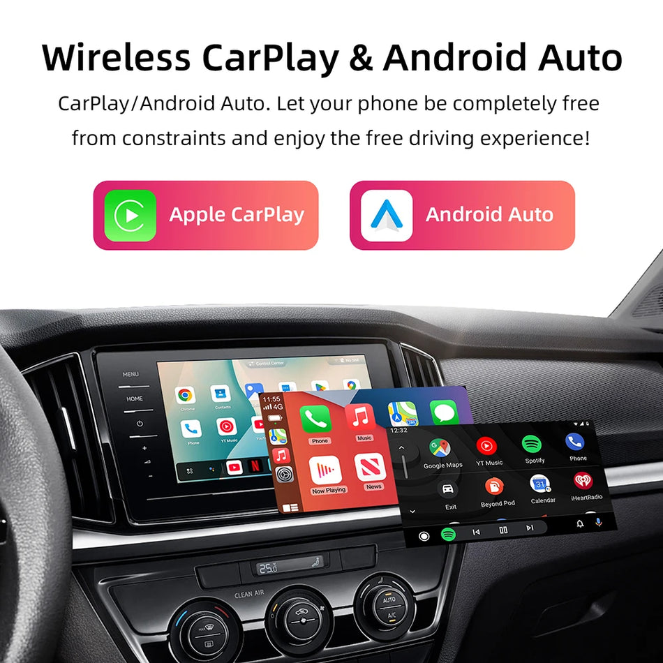 CarPlay AI кутия Android 13 с 8-ядрен QCM6115, безжичен CarPlay, Android Auto