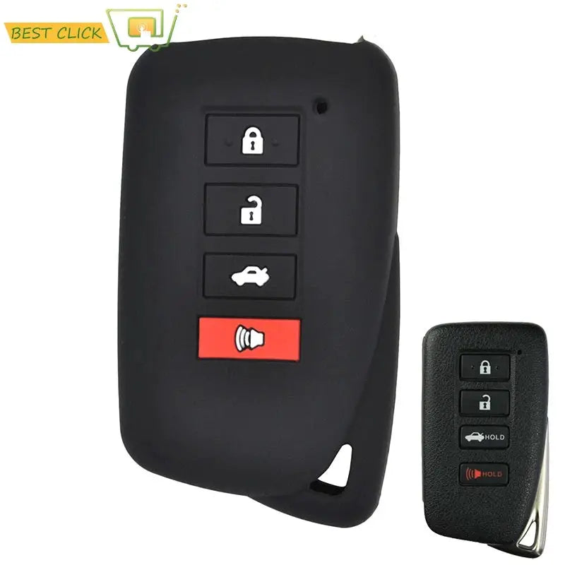 Silicone Key Case Cover For Lexus ES350 GS350 GS450h IS250 IS350 RC350 ES300h NX200T NX300h LX570 Keyless Fob Shell 4 Button by InterCyprus Trading Ltd