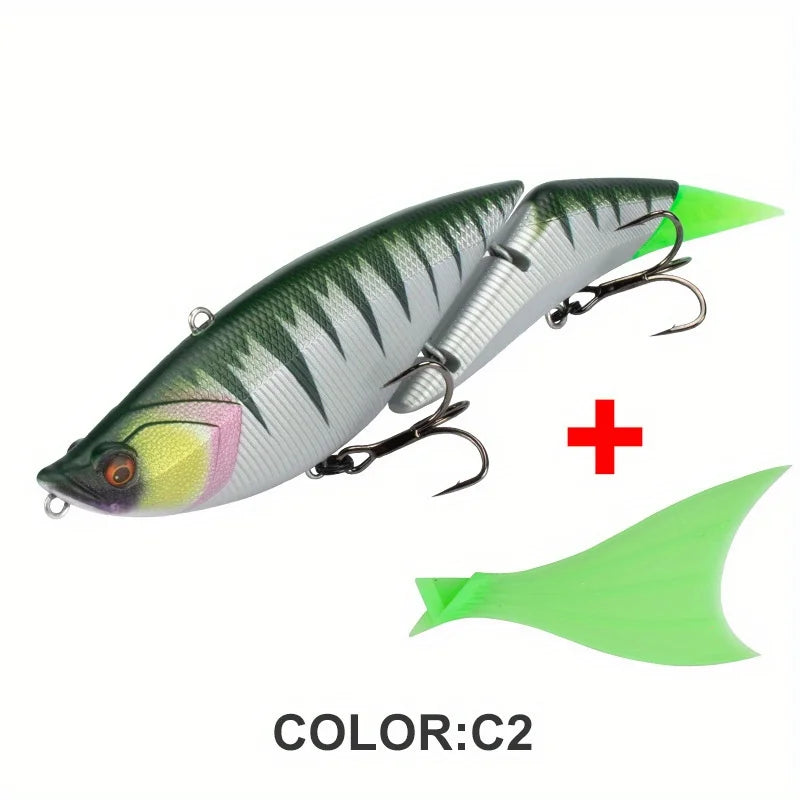 Multi-Jointed Floating Minnow Lure 19cm/55g - Realistic Swimbait for Saltwater Fishing C2 / 19cm55g