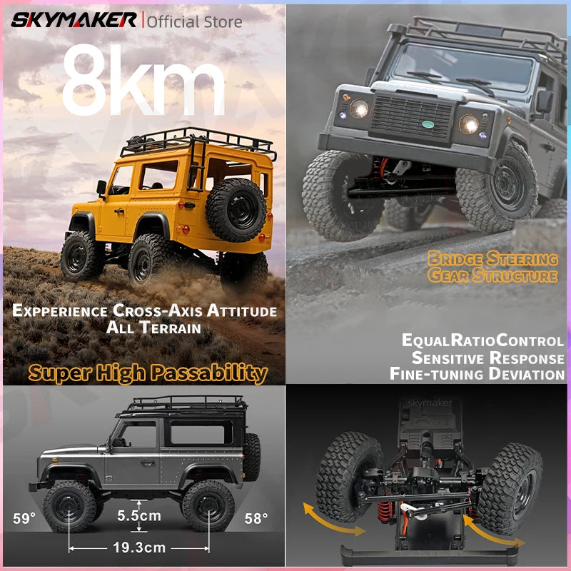 MN99s MN98 1:12 4WD RC Rock Crawler Defender - High Speed, Off-Road Adventure
