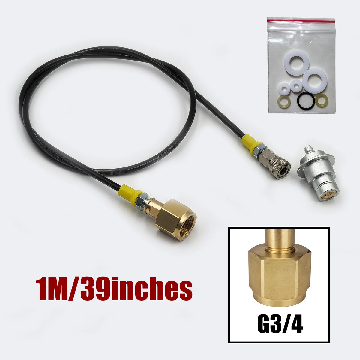 Terra DUO Art To CO2 Tank Adapter &ndash; Quick Disconnect G3-4 39inches