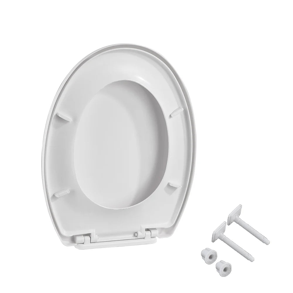 V-Shaped Toilet Seat - Quiet Close Lid For All Ages WHITE
