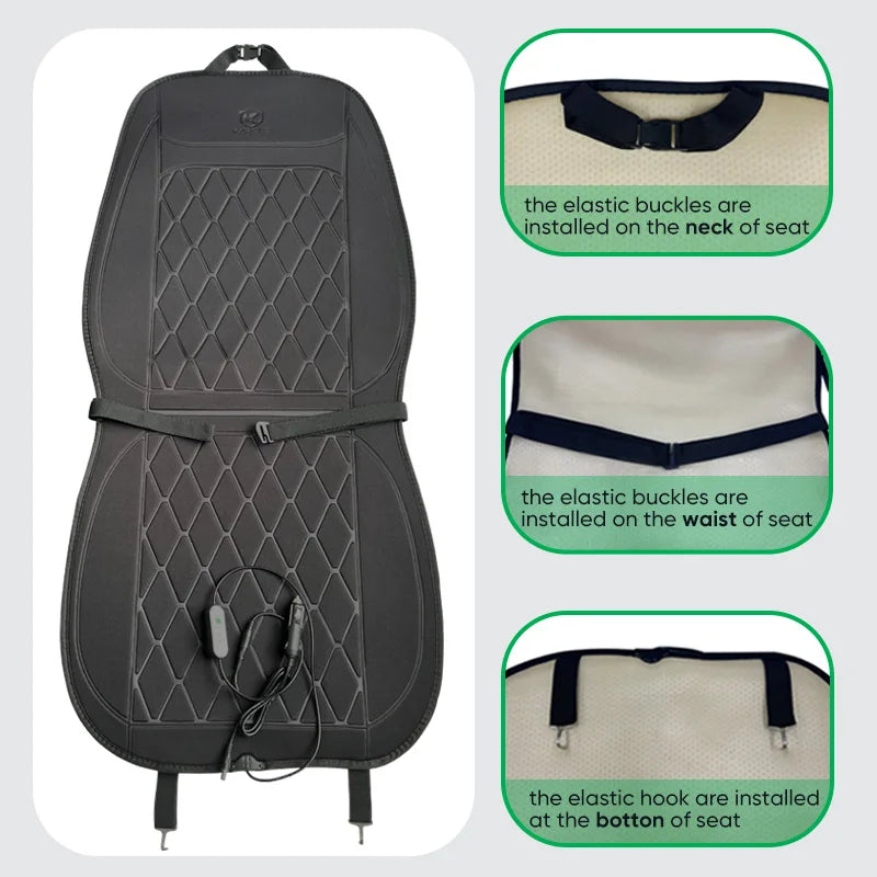 Karcle Universal Heated Car Seat Cover with Adjustable Temperature