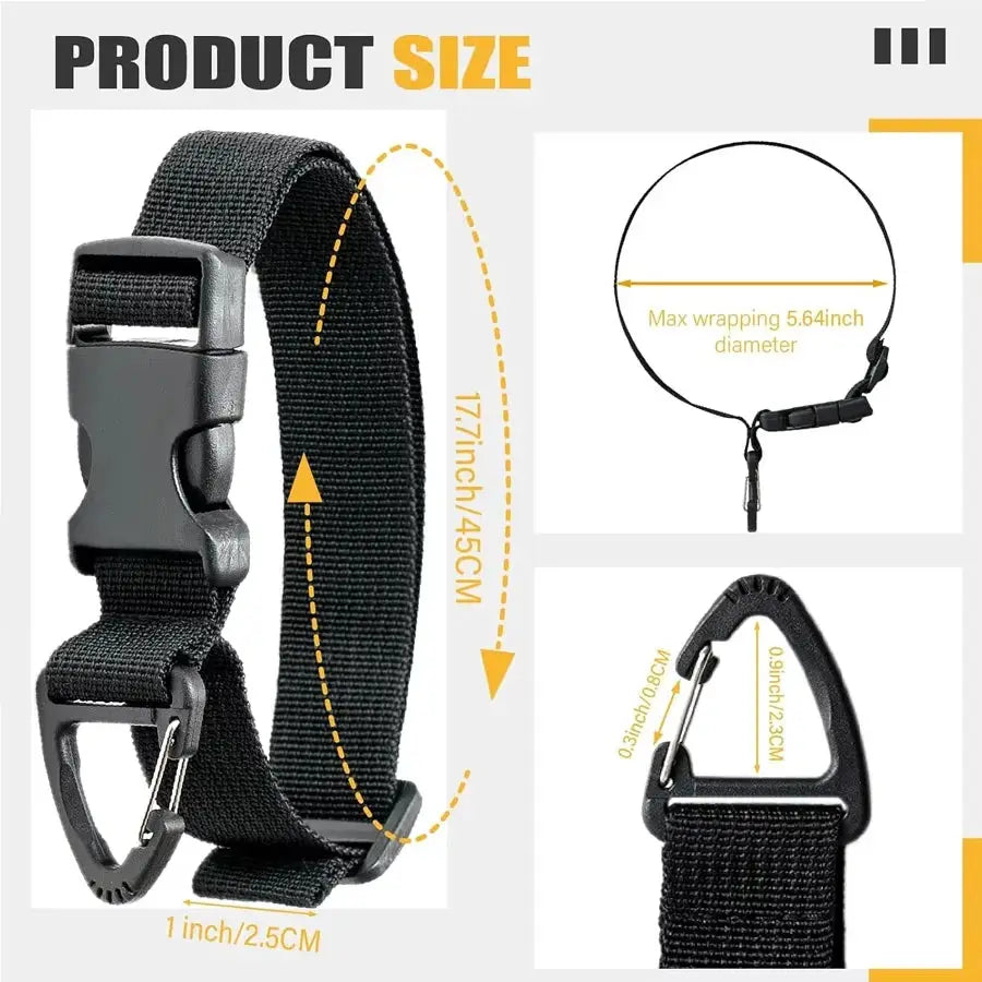 17 Inch Heavy Duty Extension Cord Organizer, Adjustable Triangle Clip Cord Hanger for Garage Storage (1/6 Pack) by InterCyprus Trading Ltd