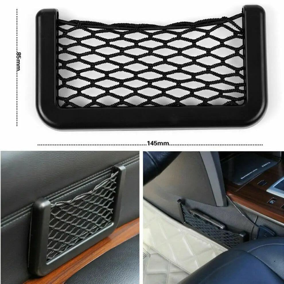 Car Rear Seat Organiser Mesh Storage Bag &ndash; Universal Velcro