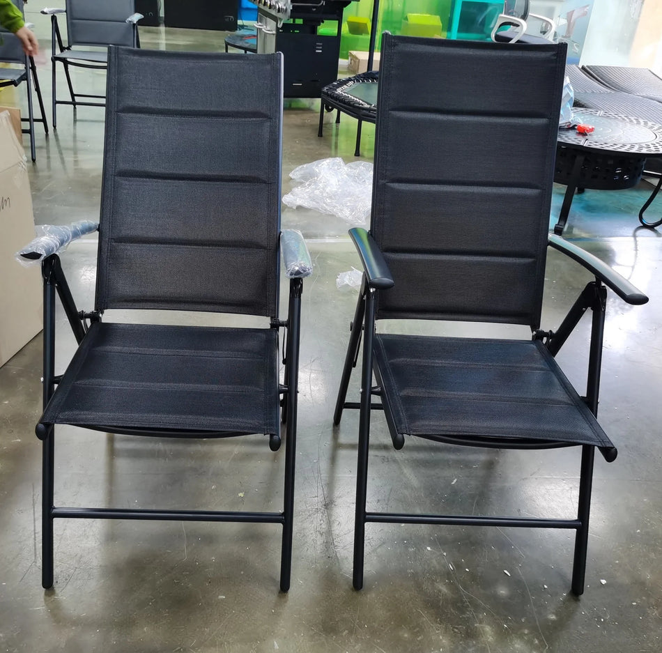 Складной садовый стул с 7 положениями спинки и подлокотниками