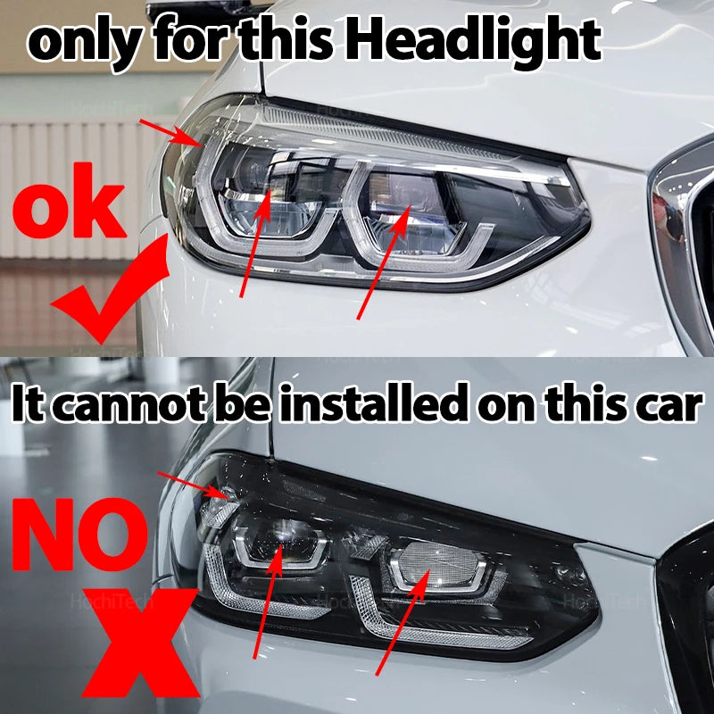 Kollane ingli silmade LED DRL esitulede plaat BMW X3 F97 G01 X4 G02