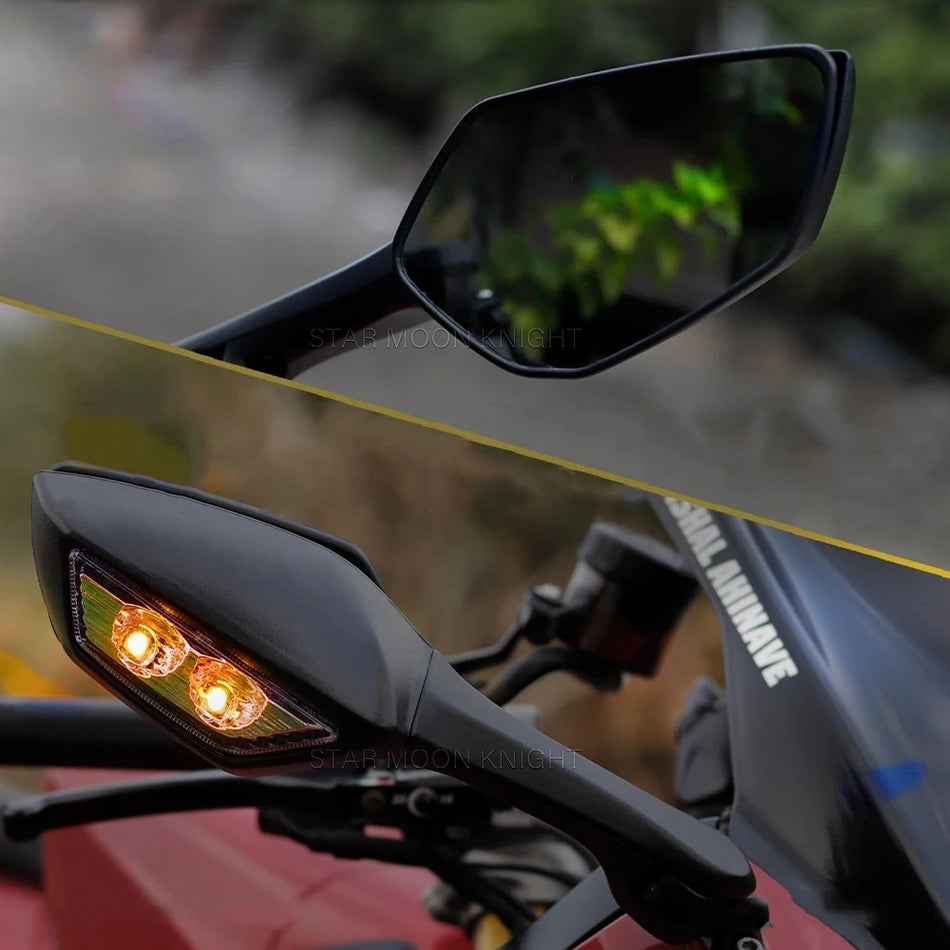 Καθρέφτης Πίσω Όψης Yamaha YZF-R1, YZF-R1M, YZF-R1S, YZF-R3, YZF-R6, YZF-R15 με Φλας LED