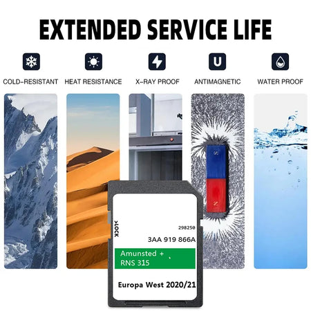 8GB SD Card Europe Maps RNS315 Amunsted &ndash; Europe Map Update