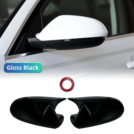 Glossy Black Side Mirror Cap Covers For Audi A6 C7 C7.5 S6 4G RS6 2012 - 2018 rear view wing case pair by InterCyprus Trading Ltd