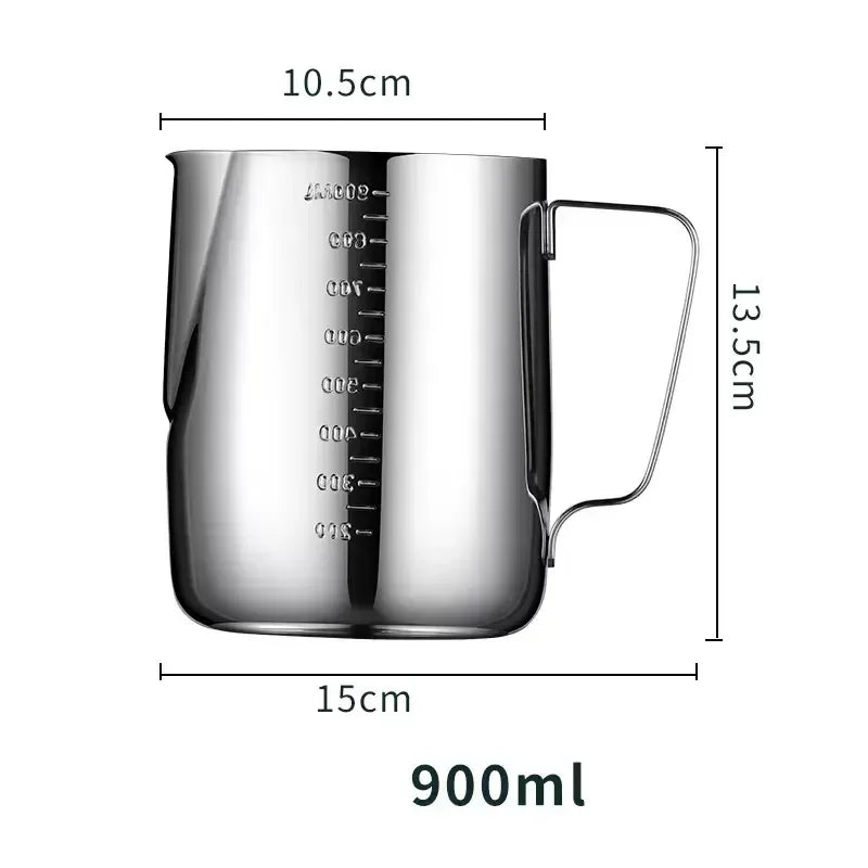 WUWANLI Coffee Latte Art Pitcher &ndash; Precision Control with Clear Scale 900ml