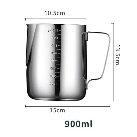 WUWANLI Coffee Latte Art Pitcher &ndash; Precision Control with Clear Scale 900ml