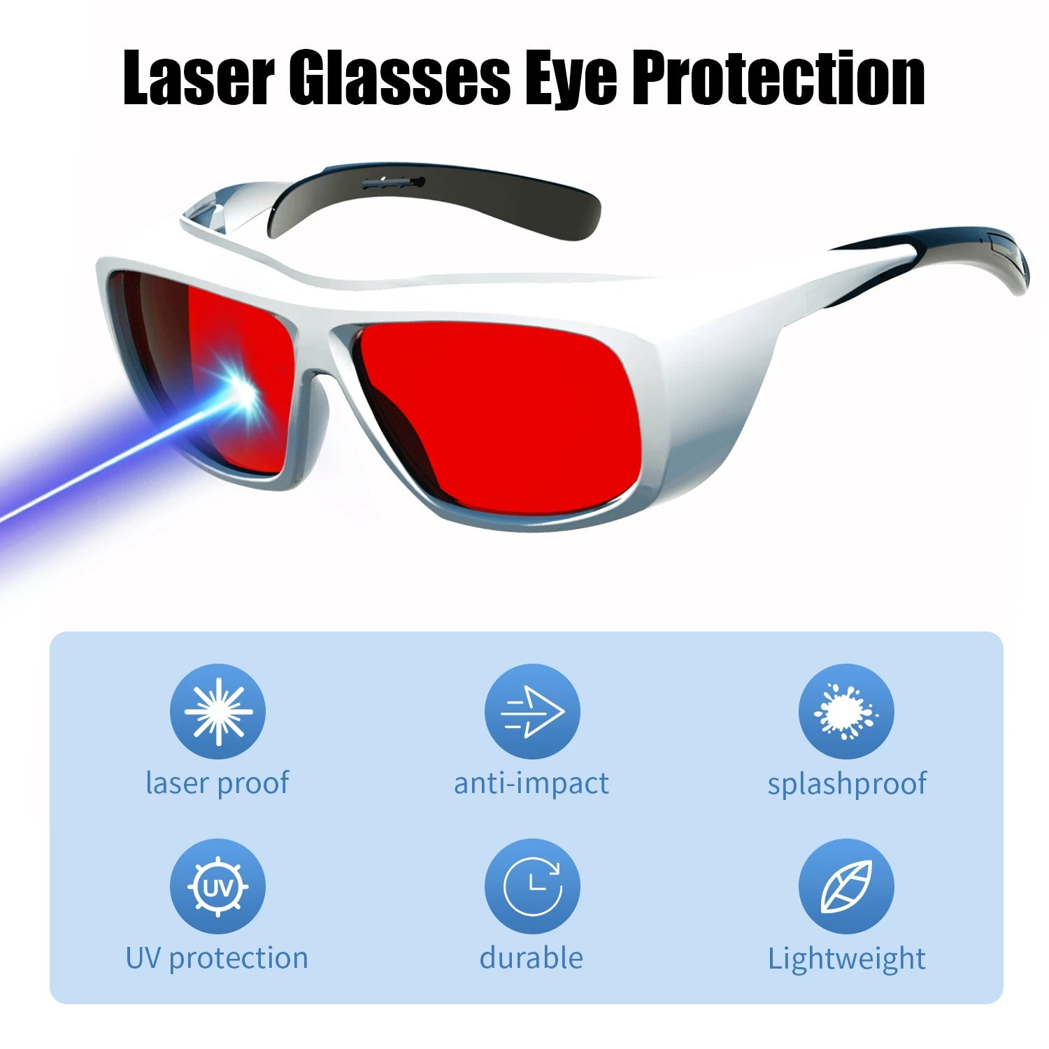 NoEnName_Null OD6 Laser Safety Glasses for 190-2000nm Protection