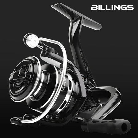 BILLINGS Spinning Fishing Reel AC1000-7000 - Max Drag 10KG, Aluminum Design, Interchangeable Handle