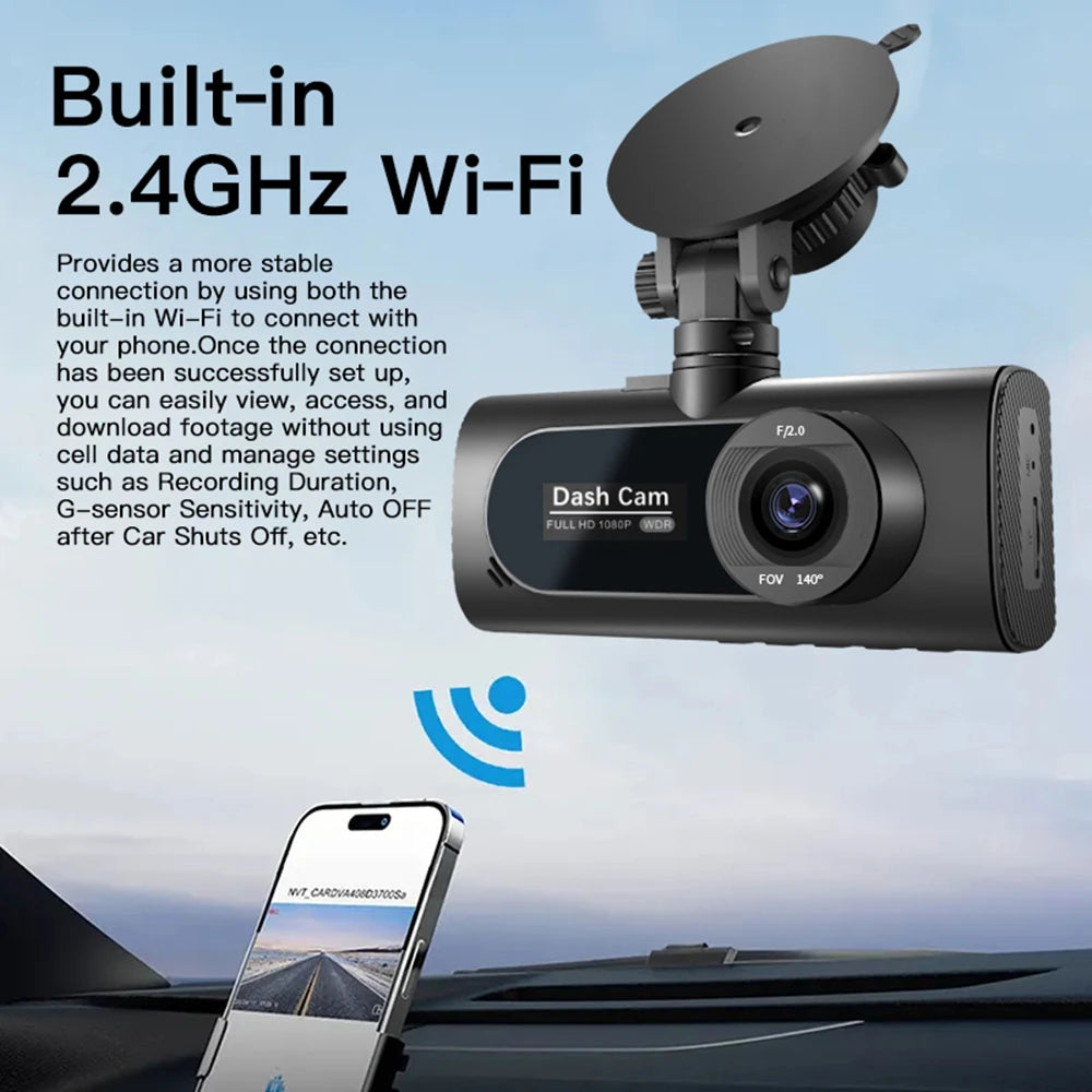 3 Channel WiFi Car DVR HD 1080P &ndash; Triple Lens Full Coverage Recording