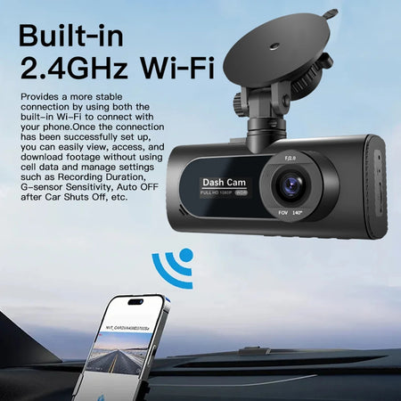 3 Channel WiFi Car DVR HD 1080P &ndash; Triple Lens Full Coverage Recording