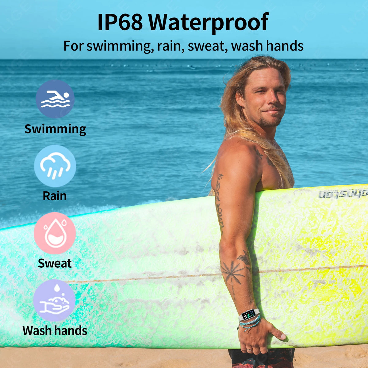 LIGE Sports Smart Watch Men &ndash; Music Control and Fitness