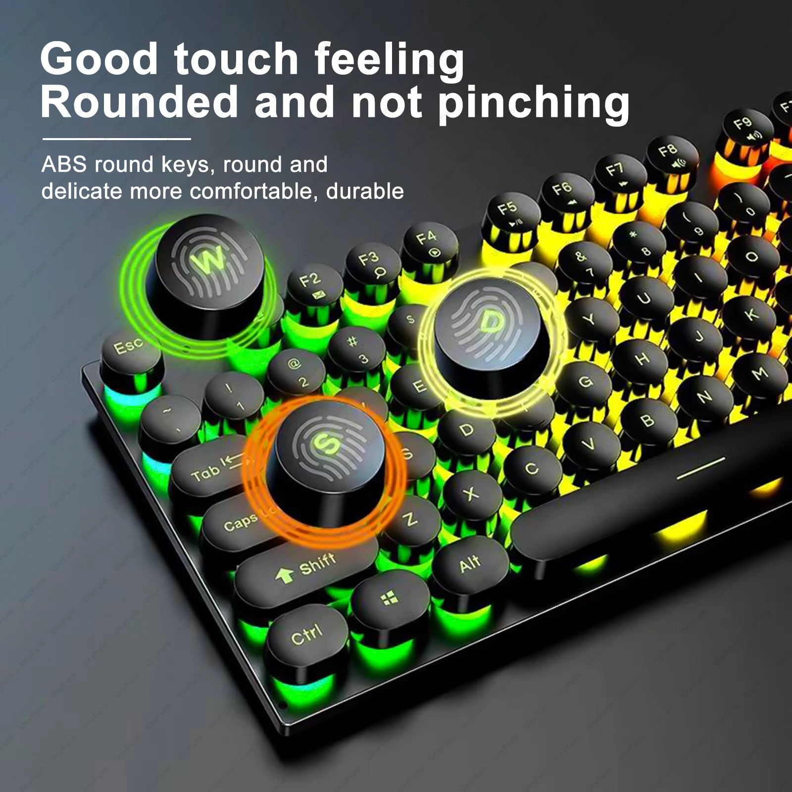 UnyFunn Wired 104 Keys Gaming Keyboard - Color Backlit