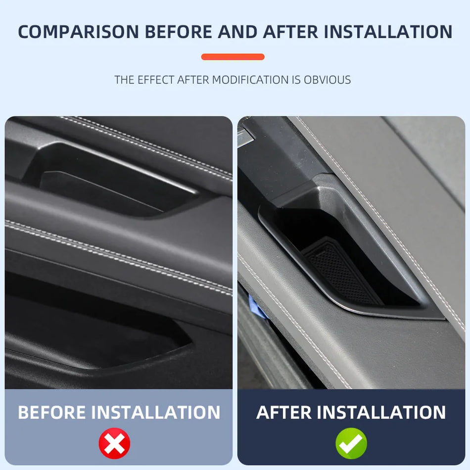 Σετ Κουτιών Αποθήκευσης Εμπρός και Πίσω Πόρτας Audi Q4 E-Tron, ABS και Σιλικόνη