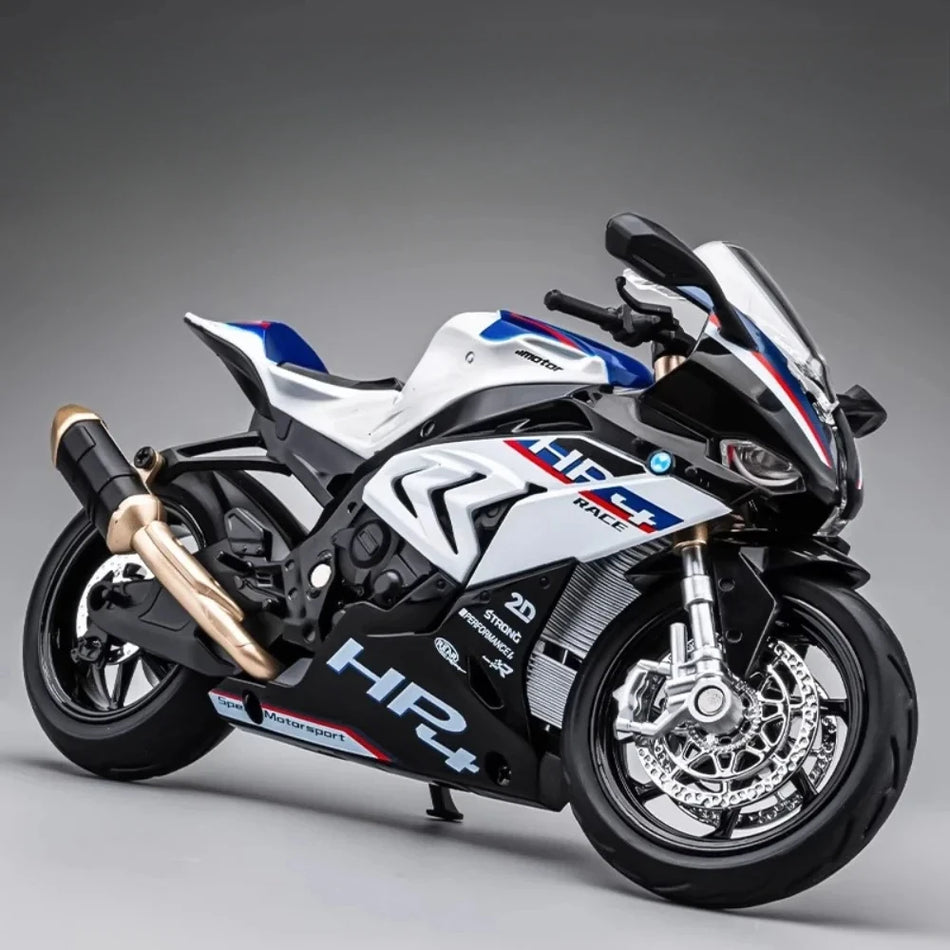 1:12 Diecast HP4 motocikla modelis ar gaismām un skaņu