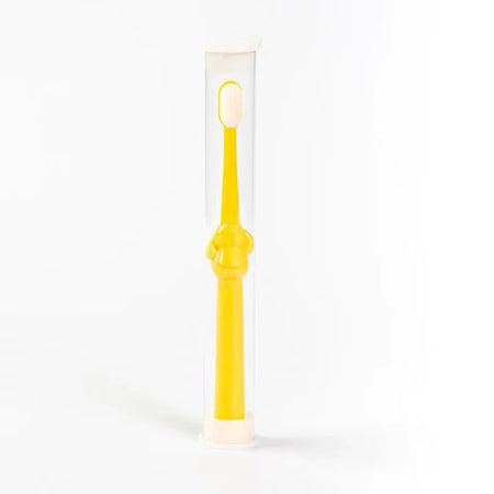 Soft Silicone Toothbrush for Babies and Kids (0-10 Years) 4-10Y yellow