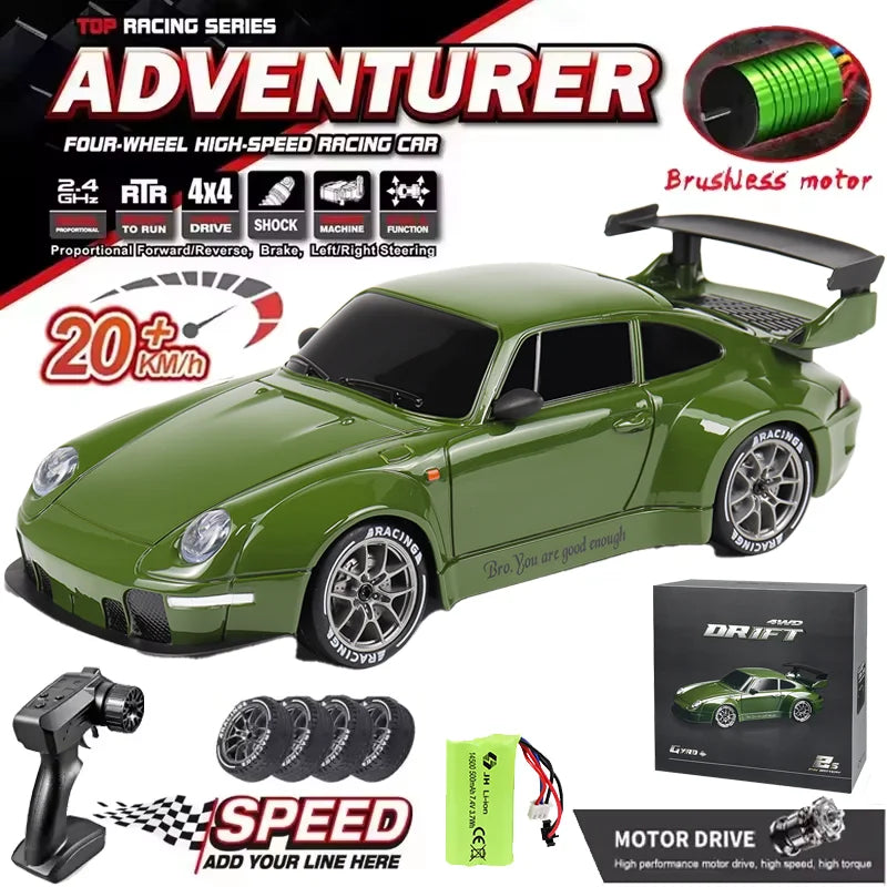2.4G 4WD 1:24 RC Drift Racing Car - Full Throttle Pro