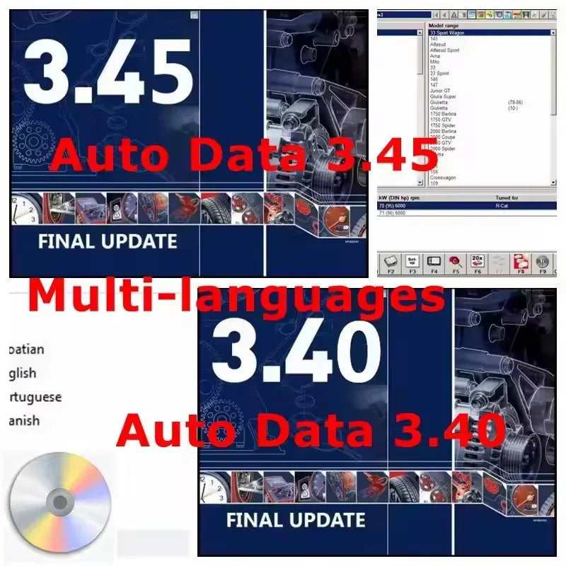 Λογισμικό Επισκευής Αυτοκινήτων Auto Data 3.45/3.40 με Σχέδια Καλωδίωσης και Εικονικό Σύστημα