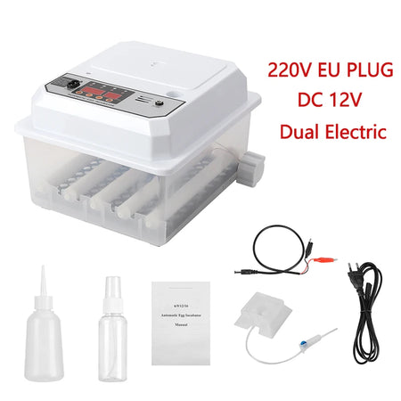 16 Egg Incubator Dual Electric &ndash; Automatic Egg Turning 220V DC 12V