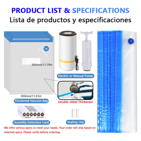 Filament Vacuum Storage Bags with Hand/Electric Pump - Keep Filaments Dry