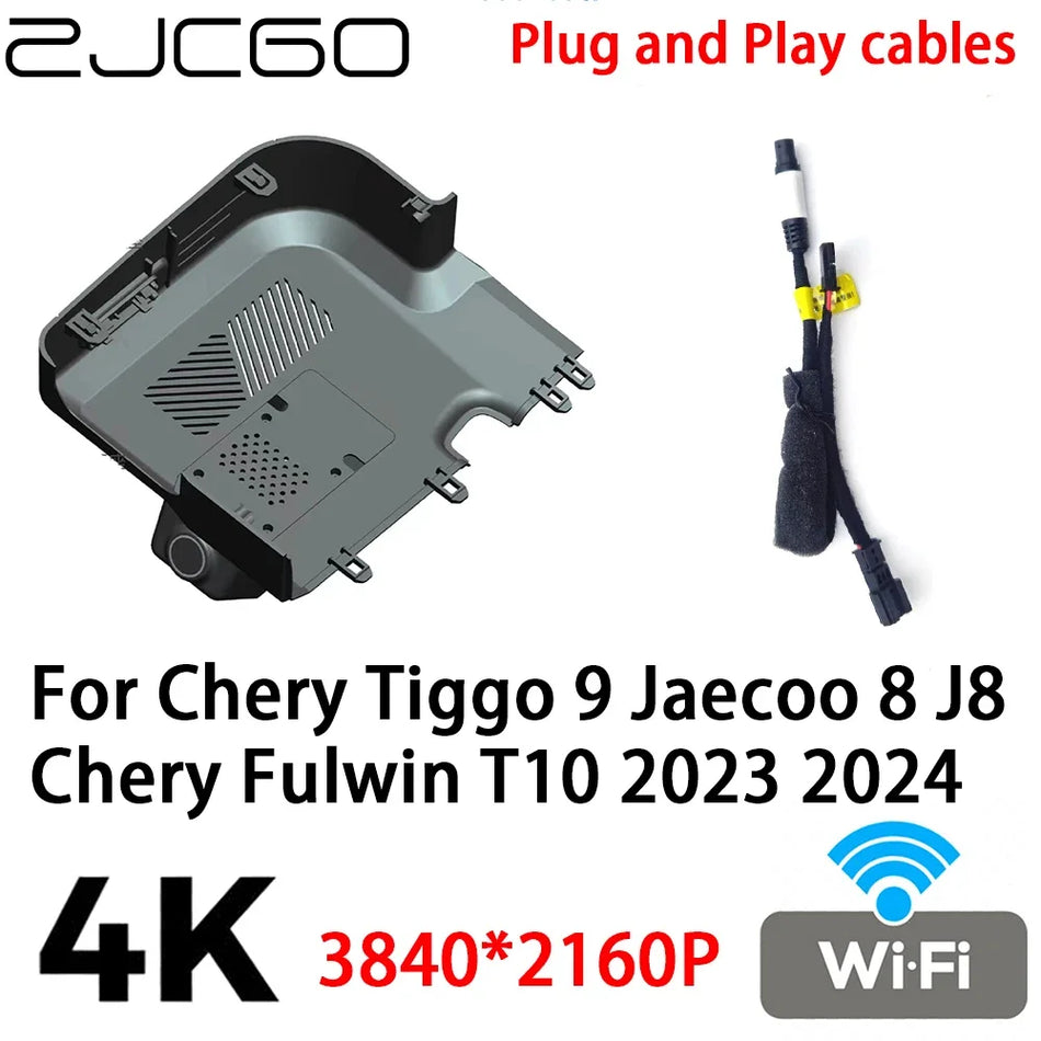 Car DVR Dash Cam 4K for Chery Tiggo 9, Jaecoo 8, J8, Fulwin T10 2023-2024