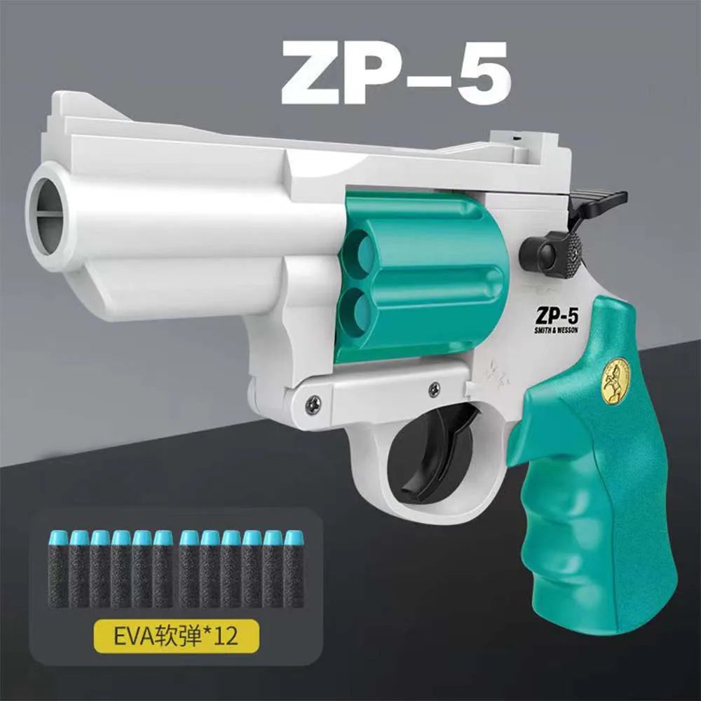 ZP5 Revolver Pistol Toy WHITE