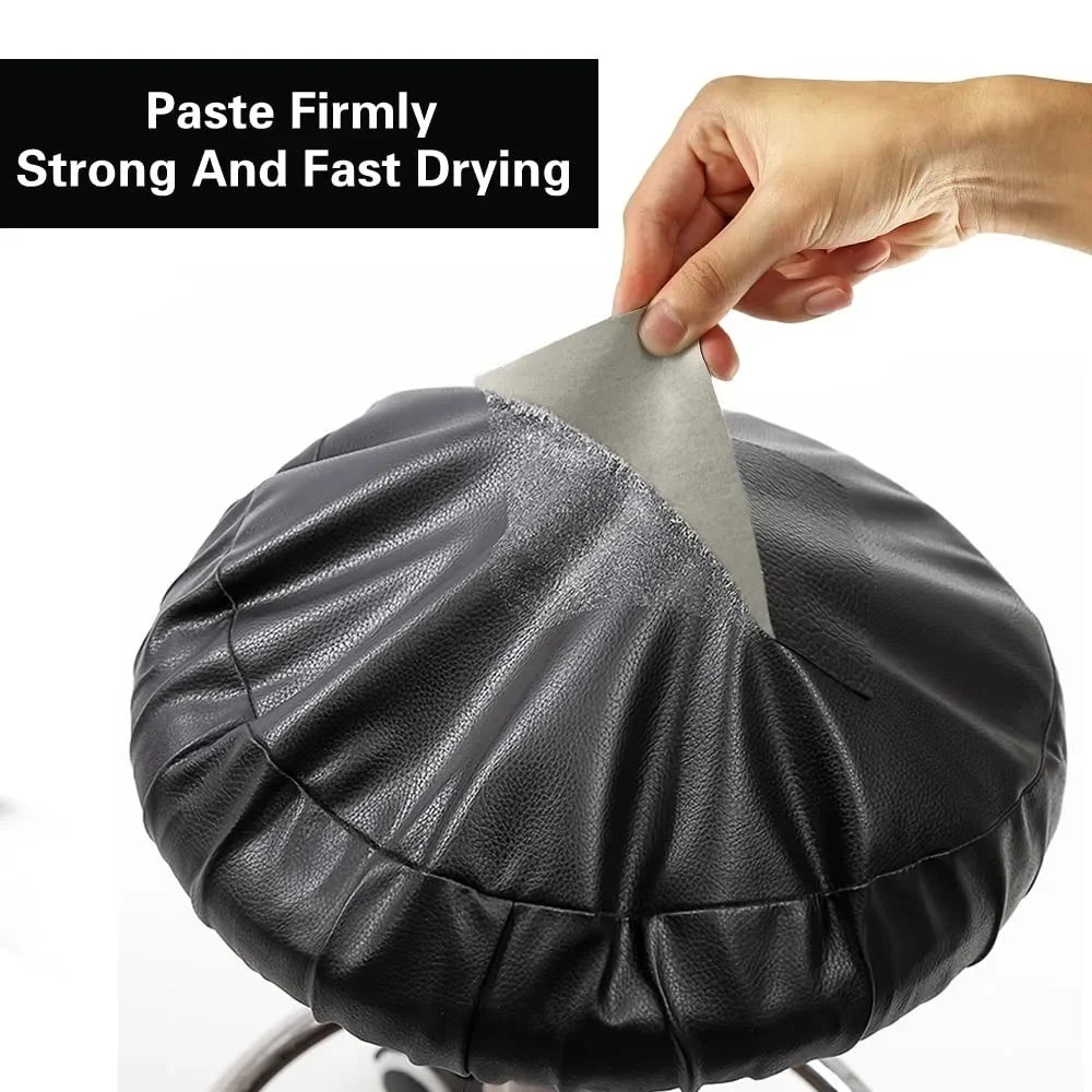 Wear-Resistant Black Leather Repair Patch for Furniture and Accessories