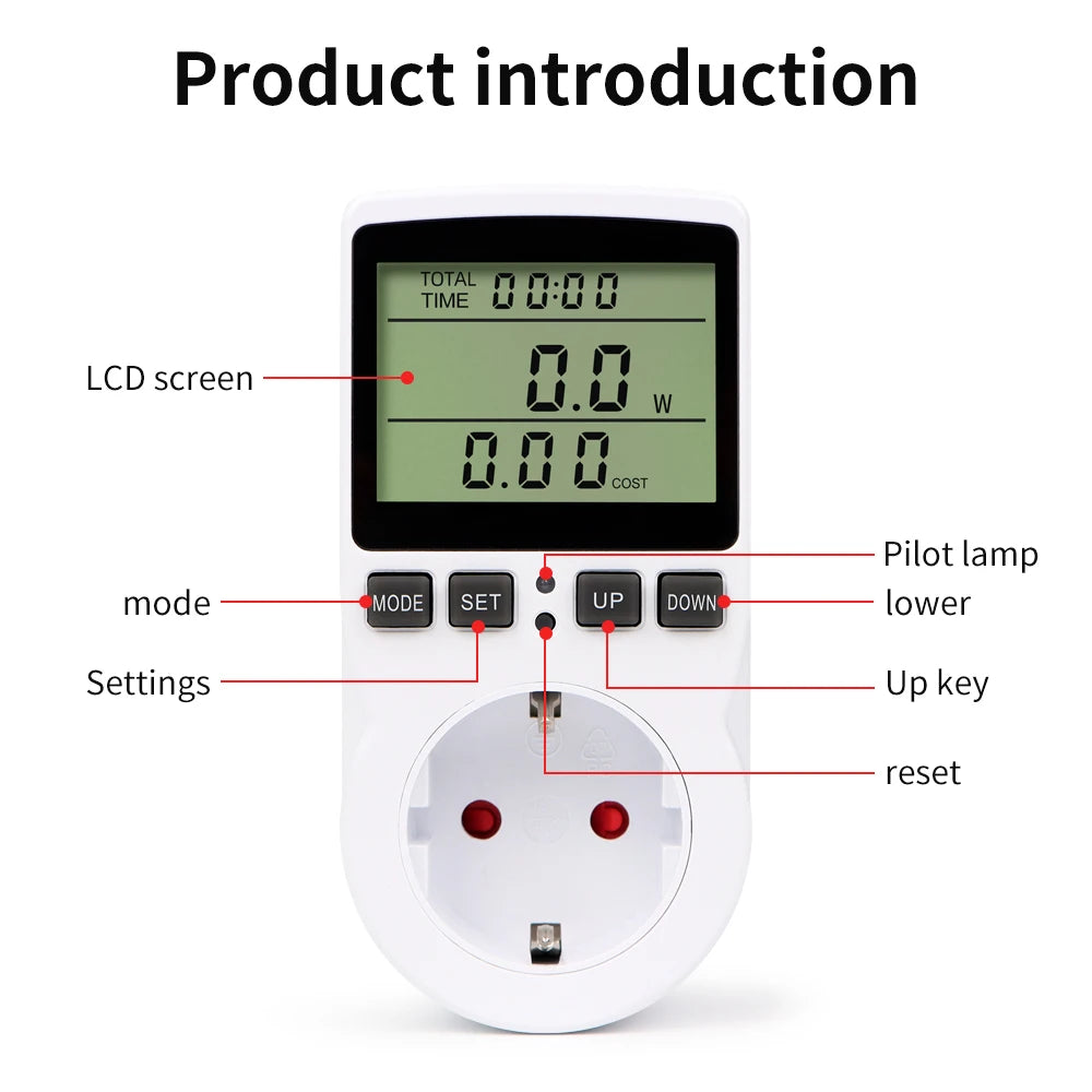 V060 Digital Power Meter Socket &ndash; Energy Monitoring