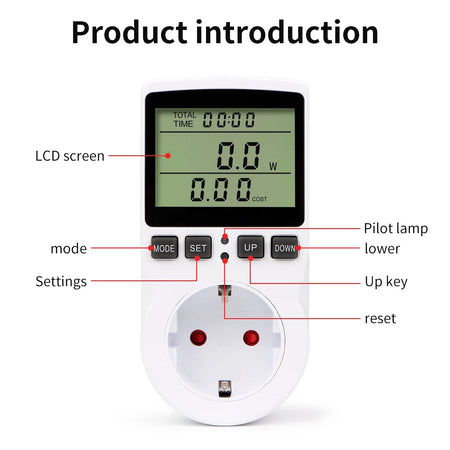 V060 Digital Power Meter Socket &ndash; Energy Monitoring