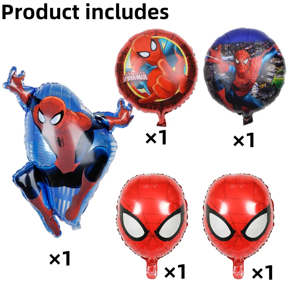 5Pcs Balloons Set - Superhero Birthday Party Supplies