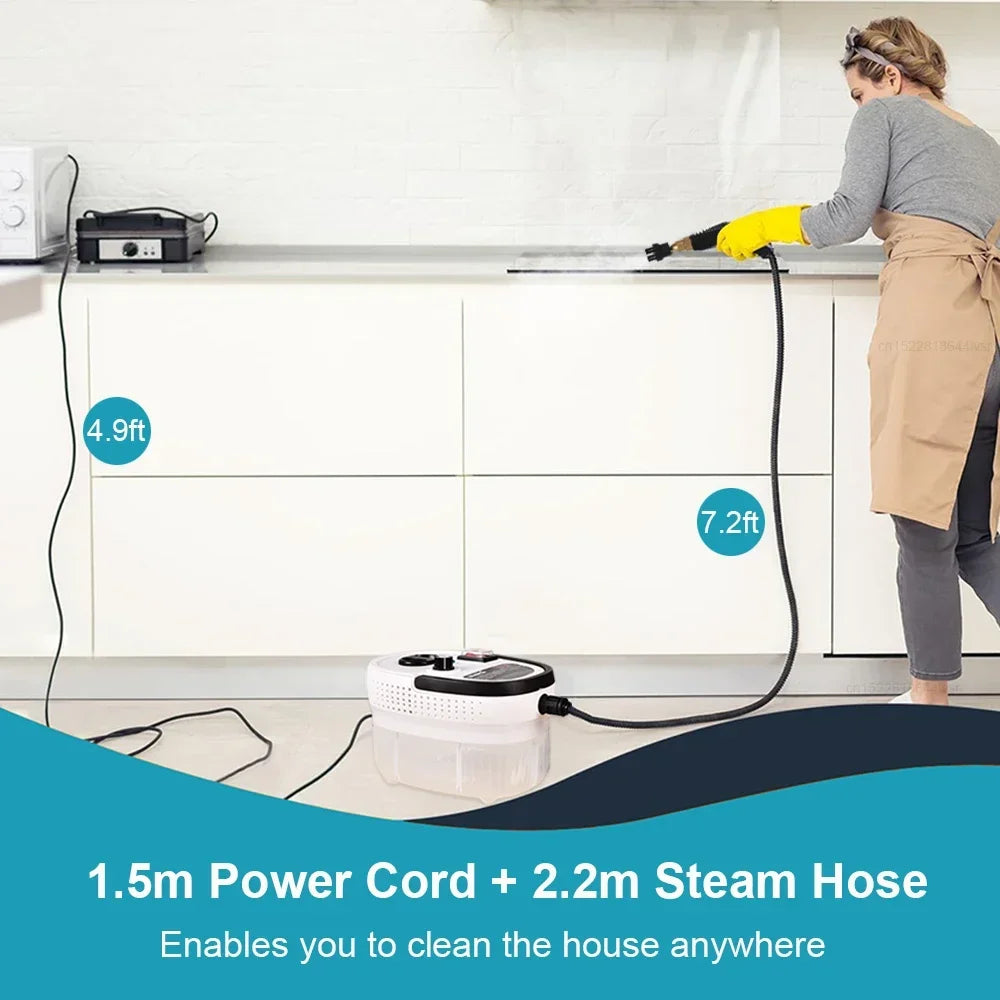 High-Pressure 2500W Steam Cleaner for Home &amp; Car