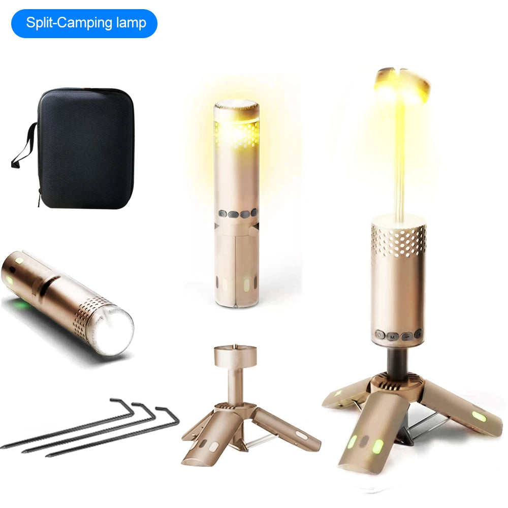 Upgraded Camping LED Telescopic Flashlight &ndash; Versatile Portable Illumination Upgraded Khaki