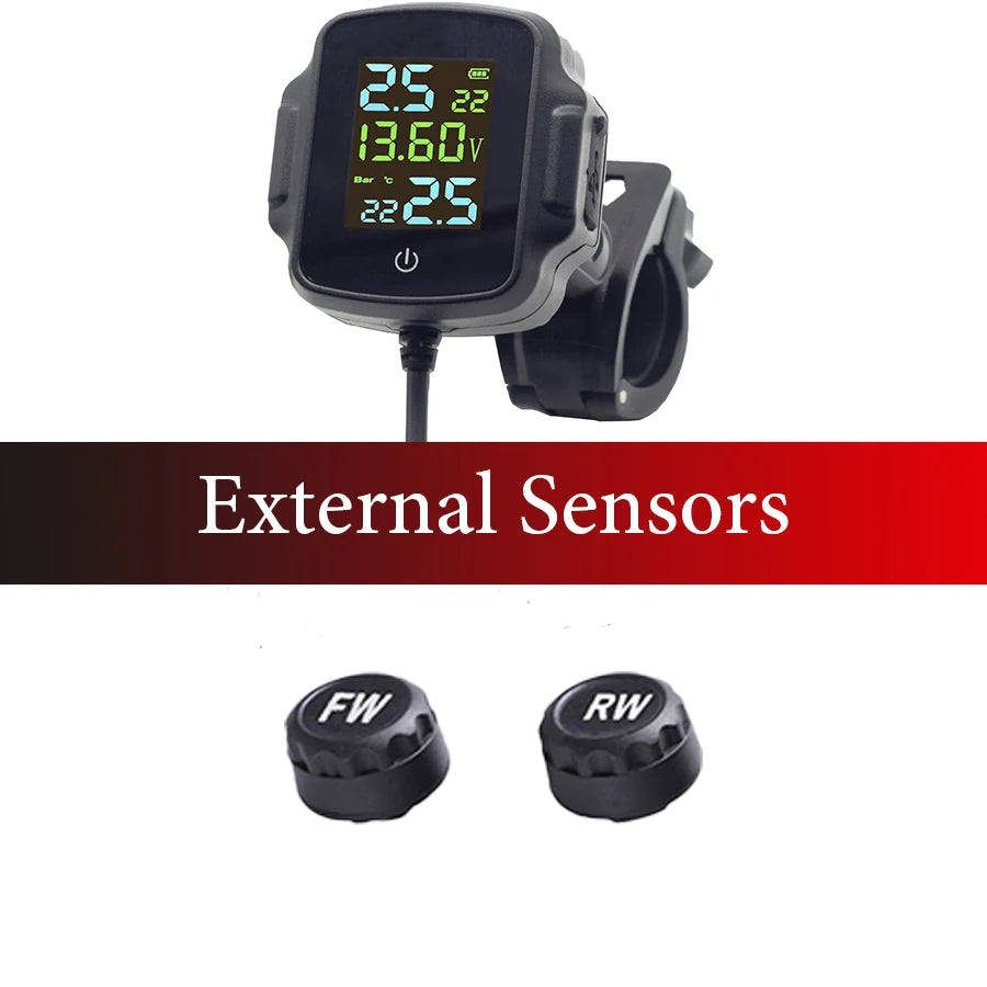 ACCEO K05 TPMS Motorcycle Monitor &ndash; 2 External Sensors K05-External