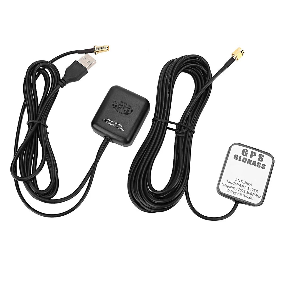 Amplificatore di segnale GPS per auto con ricevitore e trasmettitore, set completo di antenne