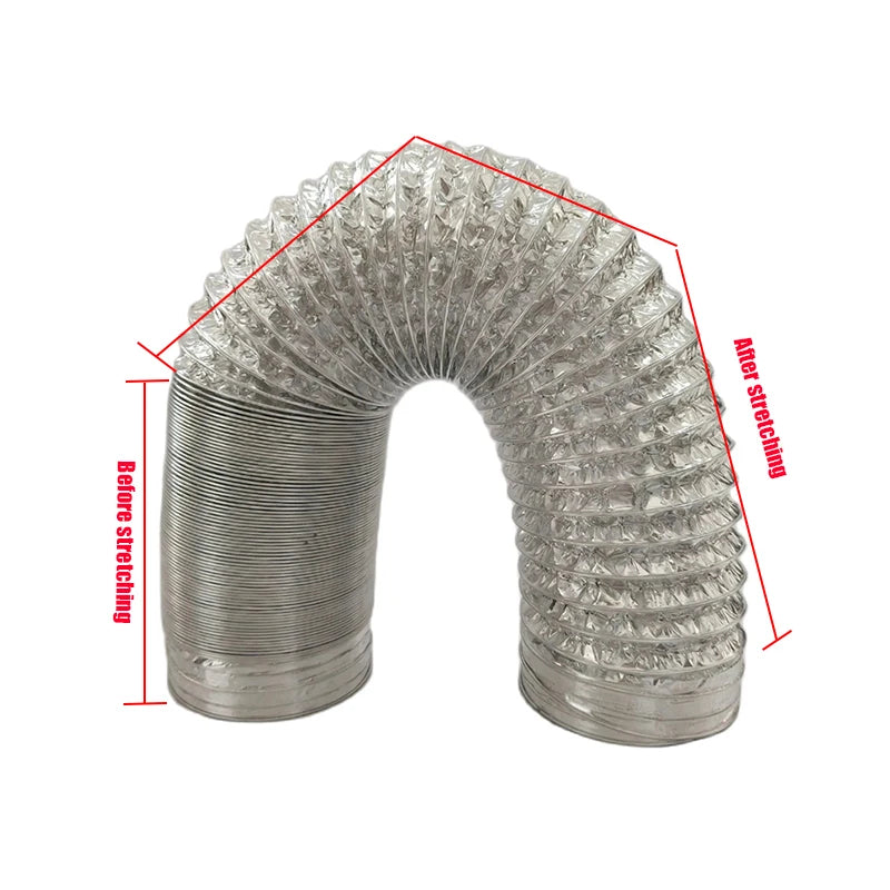 Κρυπτογραφημένος Αλουμινένιος Αγωγός Αερισμού 50 60 76 80mm για Κουζίνα και Θέρμανση