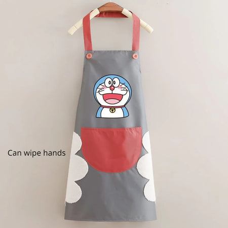 Doraemon Waterproof Oil-Proof Apron - Cute Cartoon Design D