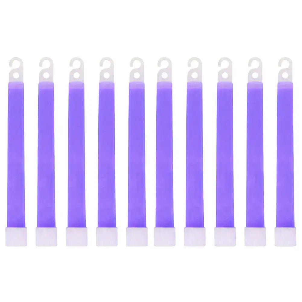 Waterproof 6 Inch Glow Sticks With Hook For Camping Gear PURPLE