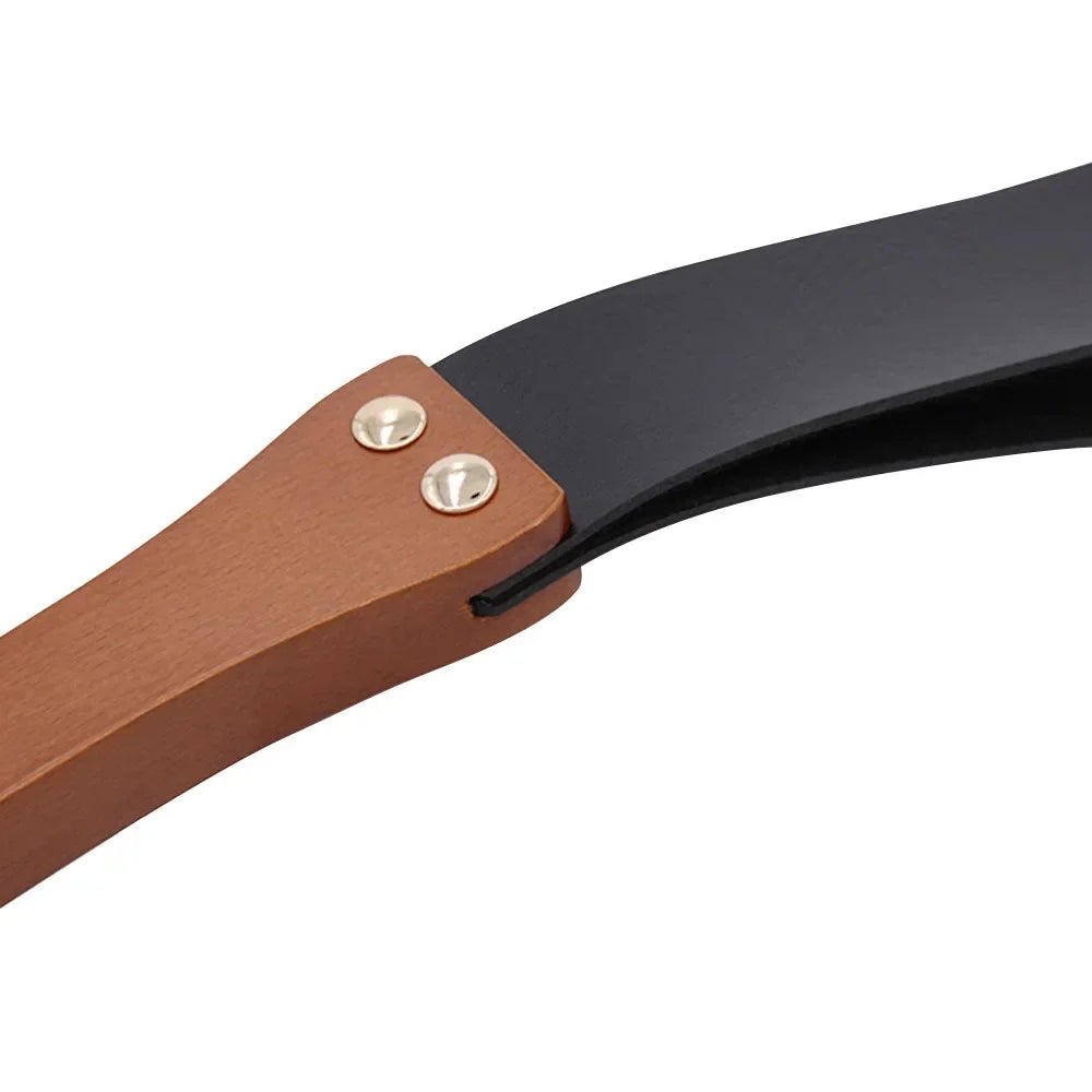 Wooden Handle Leather Whip &ndash; Handcrafted Wooden Grip